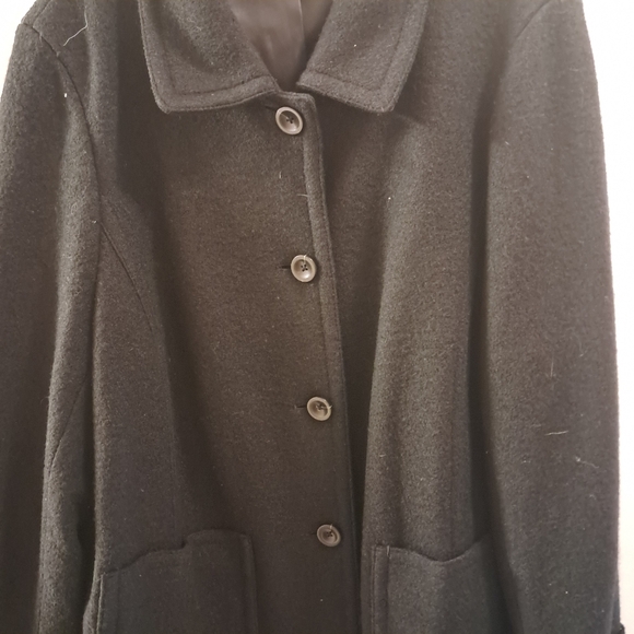 Lands' End Coat Women's 20W Plus Size Wool Blend Winter Formal Layering Warm - Picture 3 of 10